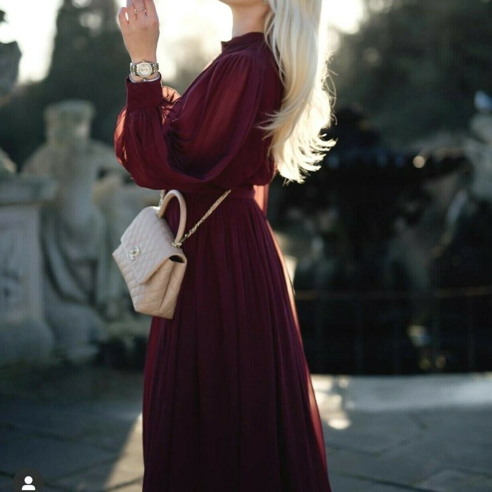 Zara Pleated Midi Dress